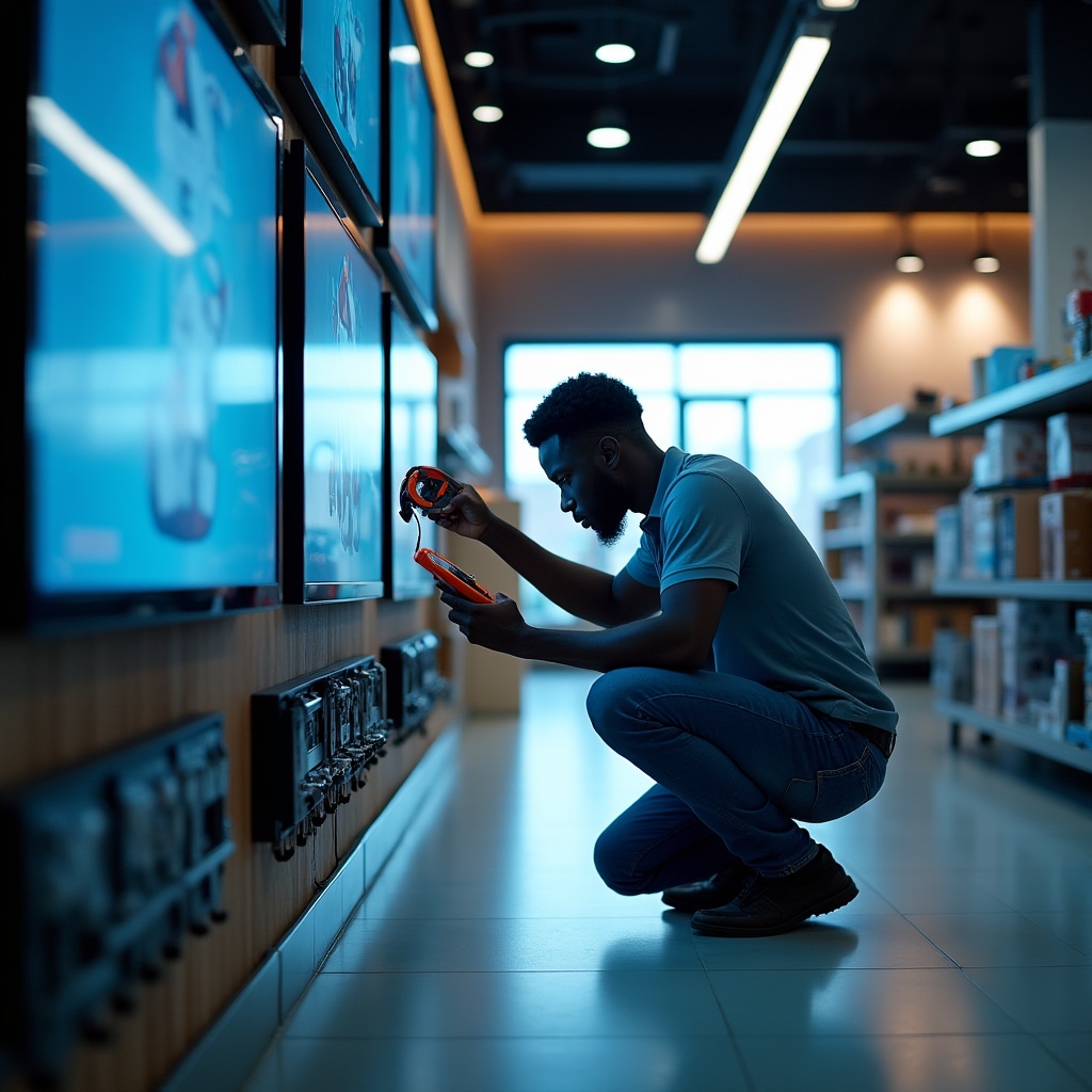 Negozio elettronica monitoraggio consumi energetici