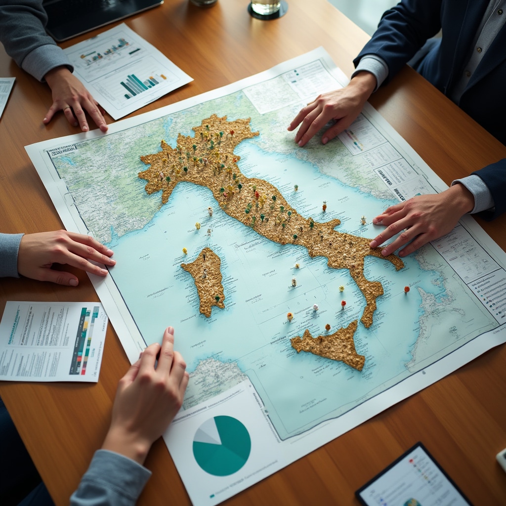 Mappa rete punti vendita distribuzione geografica Italia